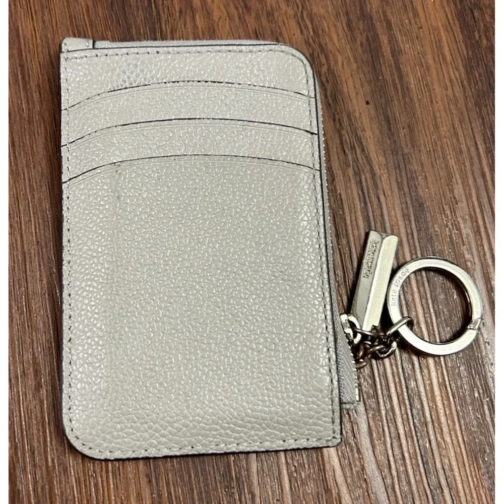 Kate Spade Slim Credit Card Holder - Leather‎ - Stone Path (Gray)
